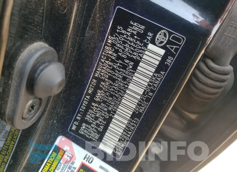 2T1BURHE6FC420801 Photo# 12