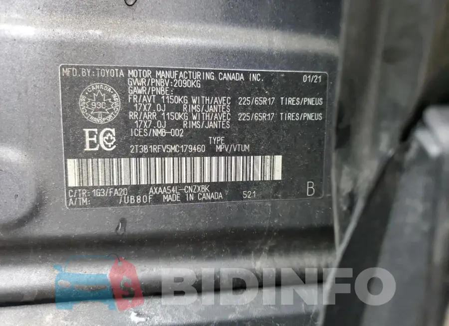 2T3B1RFV5MC179460 Photo# 13