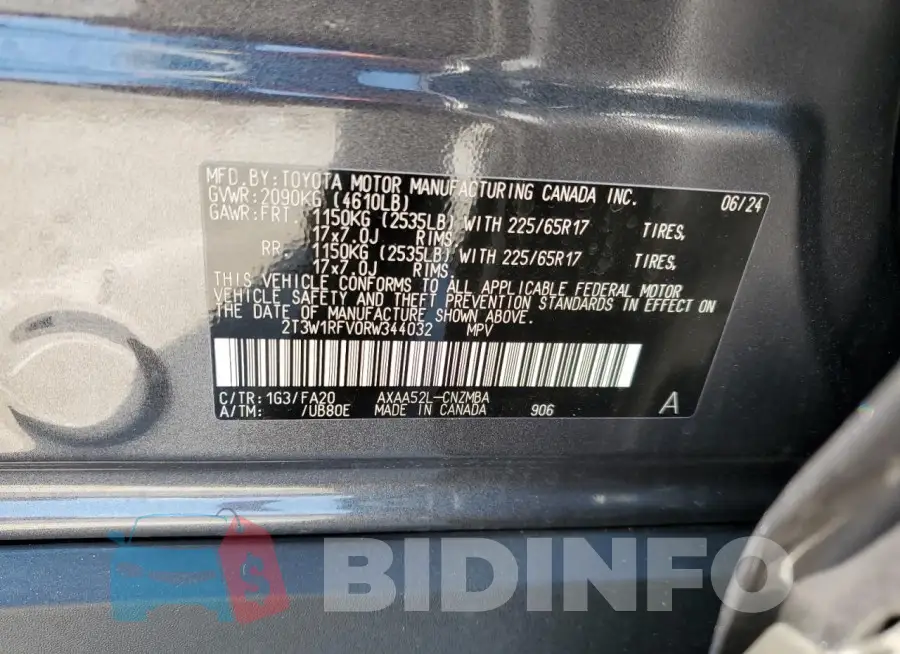 2T3W1RFV0RW344032 Photo# 14