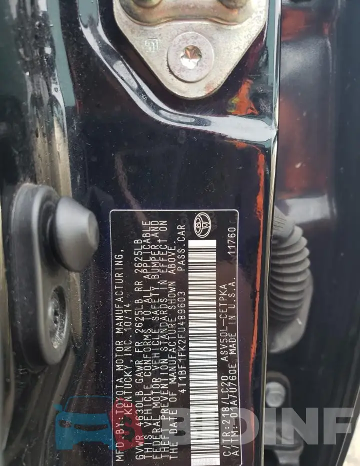 4T1BF1FK2FU489603 Photo# 13