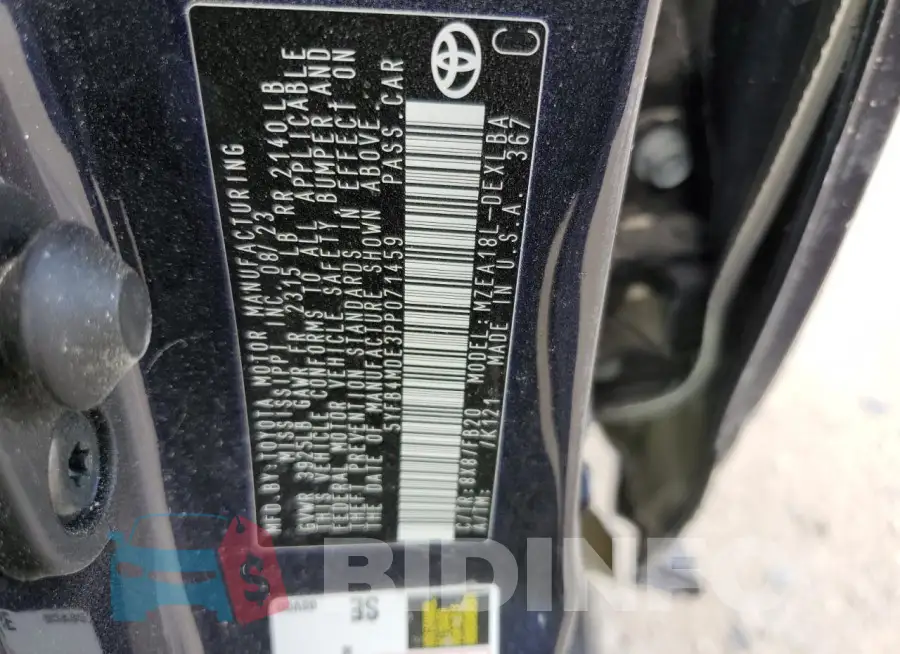 5YFB4MDE3PP071459 Photo# 12