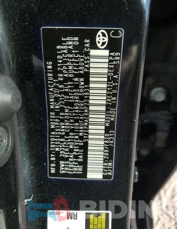 5YFEPMAE8MP221831 Photo# 12