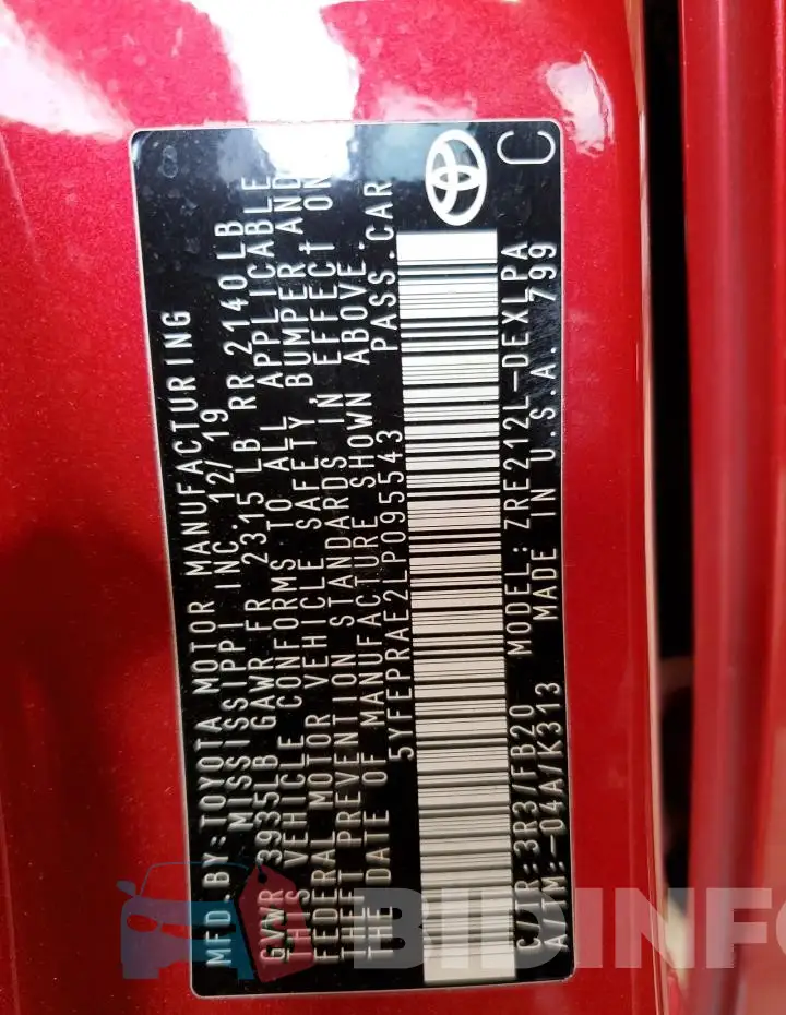 5YFEPRAE2LP095543 Photo# 13