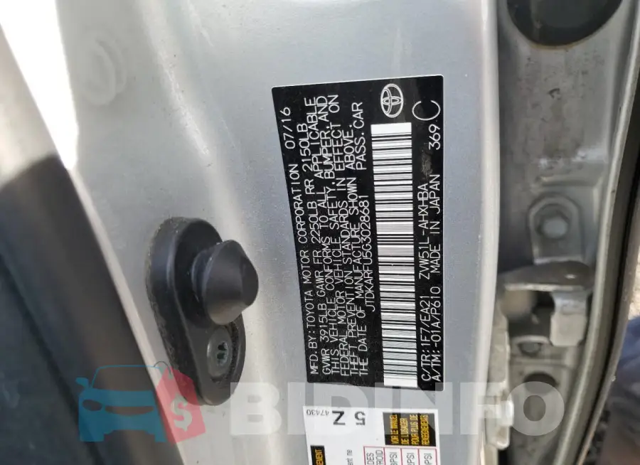 JTDKARFU5G3028681 Photo# 12