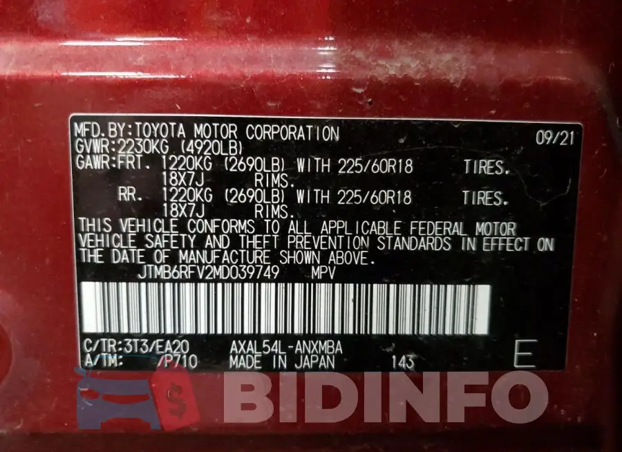 JTMB6RFV2MD039749 Photo# 14