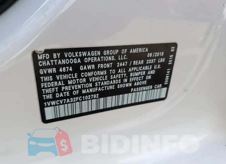1VWCV7A32FC102792 Photo# 12