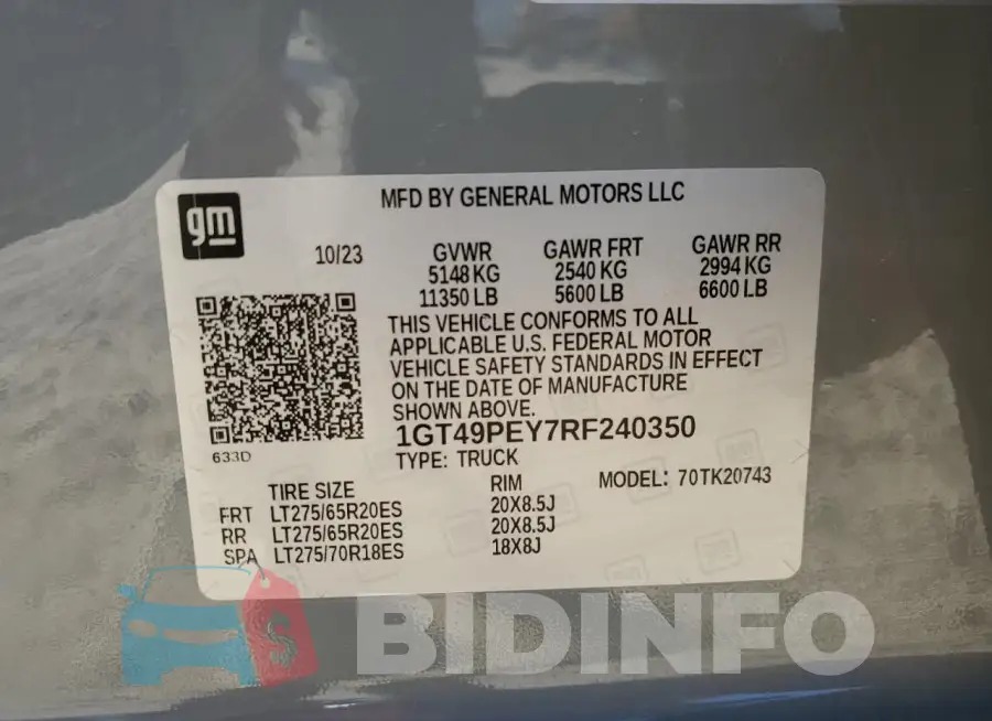 1GT49PEY7RF240350 Photo# 12