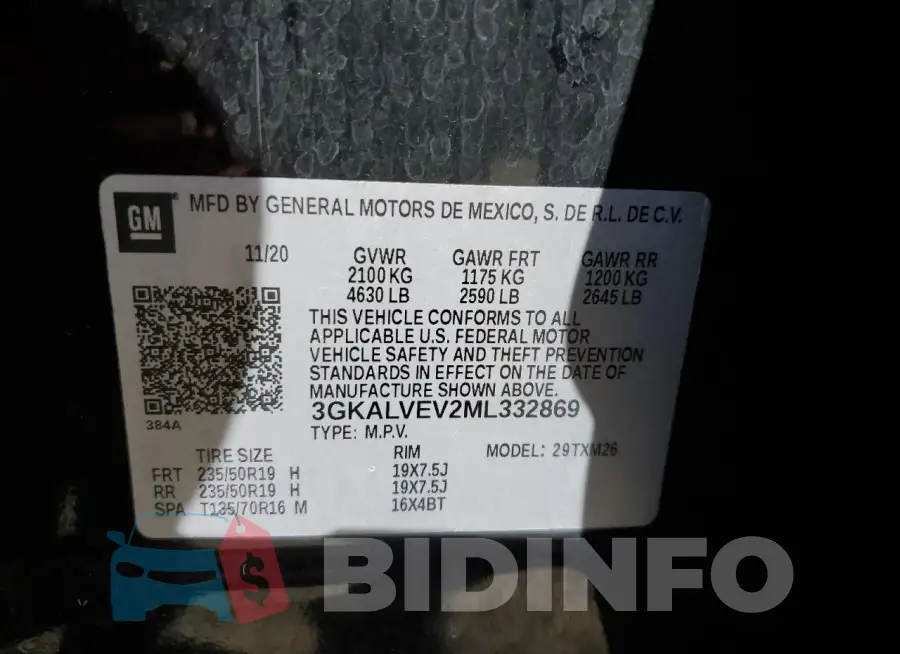 3GKALVEV2ML332869 Photo# 13