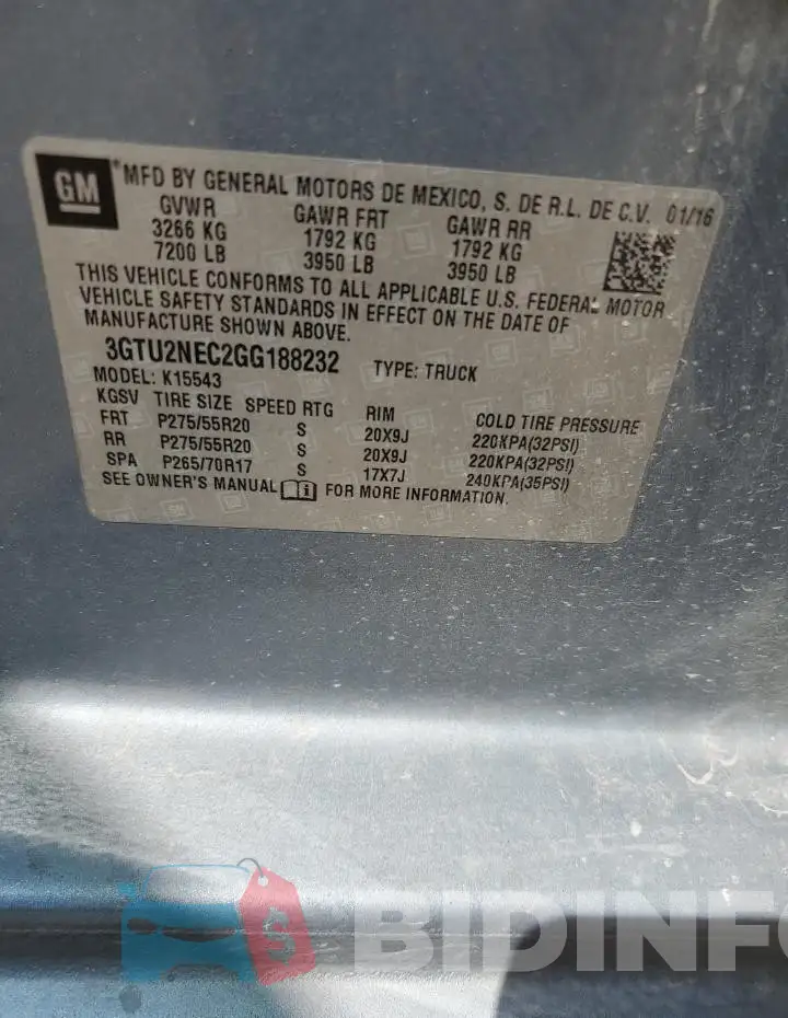 3GTU2NEC2GG188232 Photo# 12