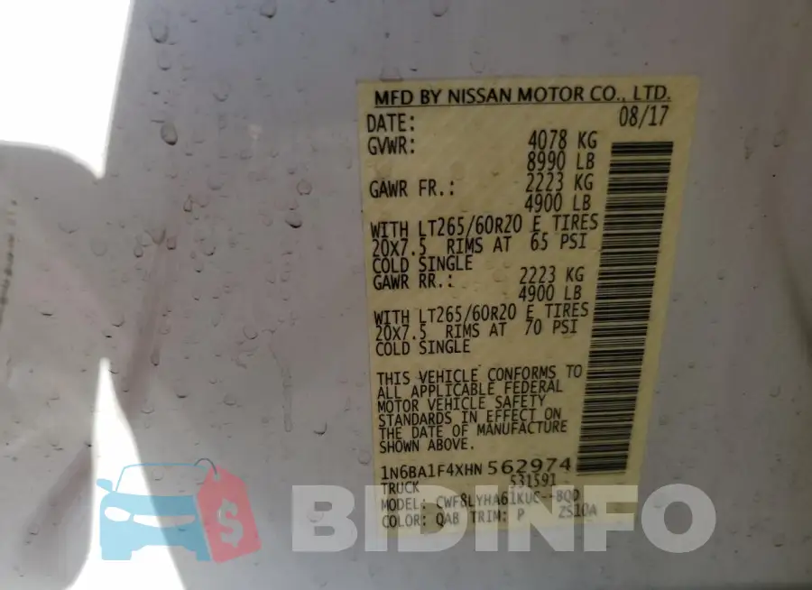 1N6BA1F4XHN562974 Photo# 13