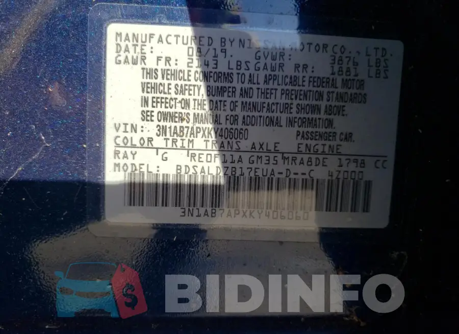 3N1AB7APXKY406060 Photo# 13