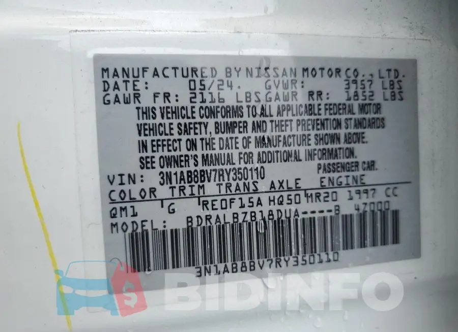 3N1AB8BV7RY350110 Photo# 13
