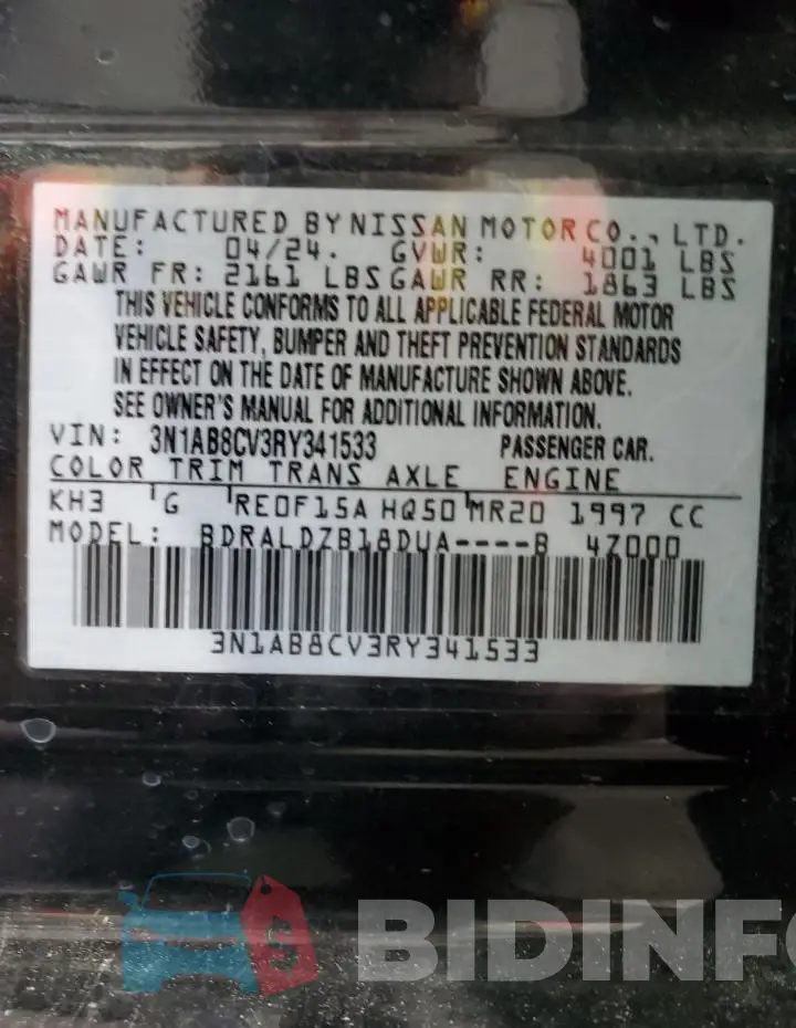 3N1AB8CV3RY341533 Photo# 13