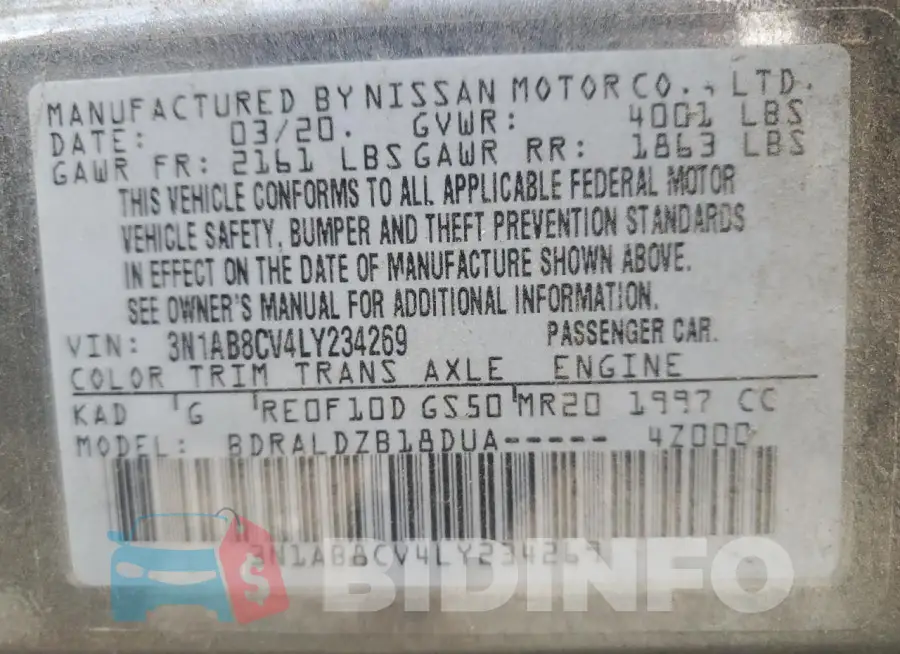 3N1AB8CV4LY234269 Photo# 12