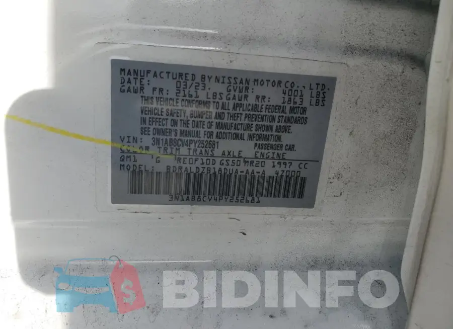 3N1AB8CV4PY252681 Photo# 12