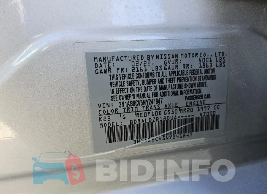 3N1AB8CV5NY241847 Photo# 13