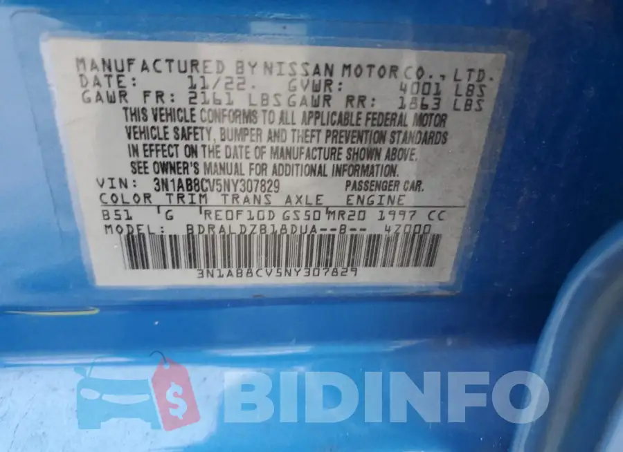 3N1AB8CV5NY307829 Photo# 12