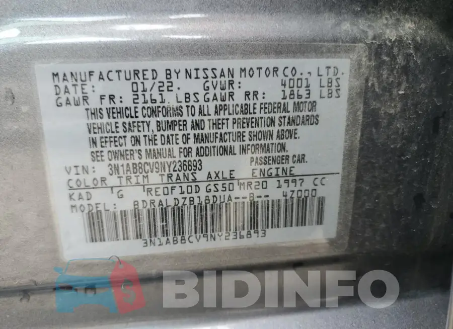 3N1AB8CV9NY236893 Photo# 13