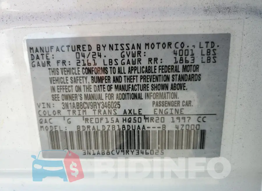 3N1AB8CV9RY346025 Photo# 12