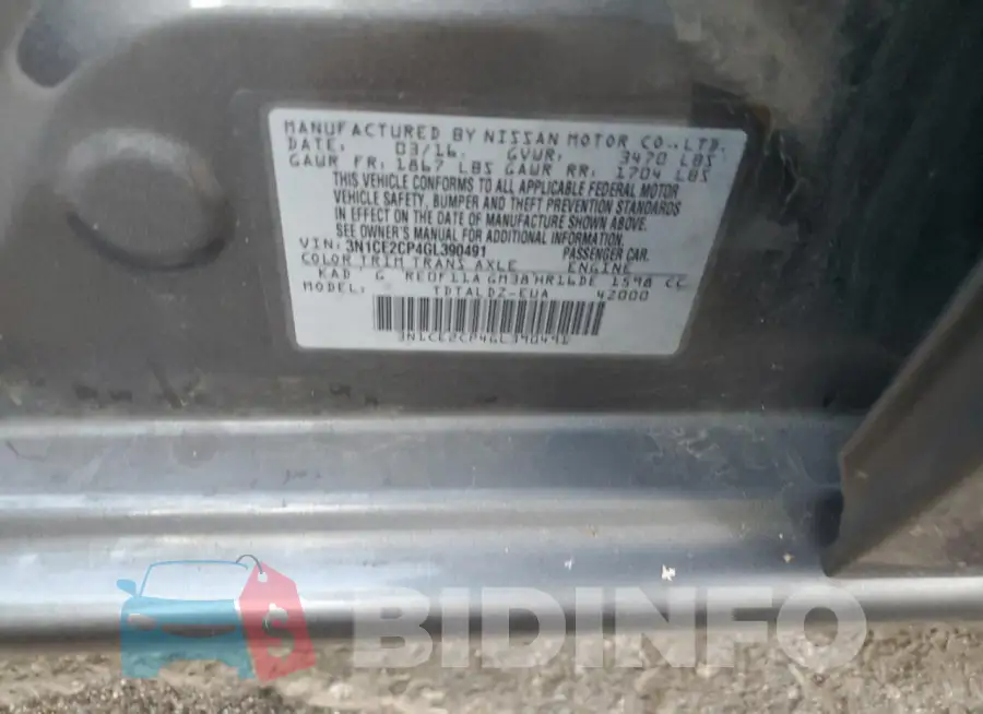 3N1CE2CP4GL390491 Photo# 12
