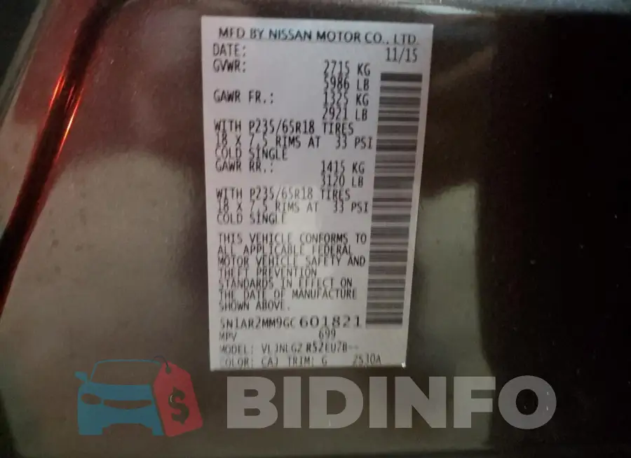 5N1AR2MM9GC601821 Photo# 14