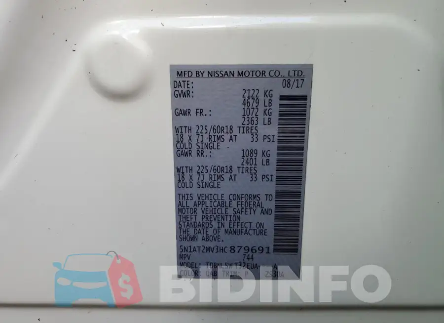 5N1AT2MV3HC879691 Photo# 14