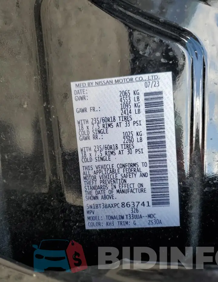 5N1BT3BAXPC863741 Photo# 14