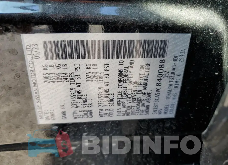 5N1BT3CA5PC840088 Photo# 14