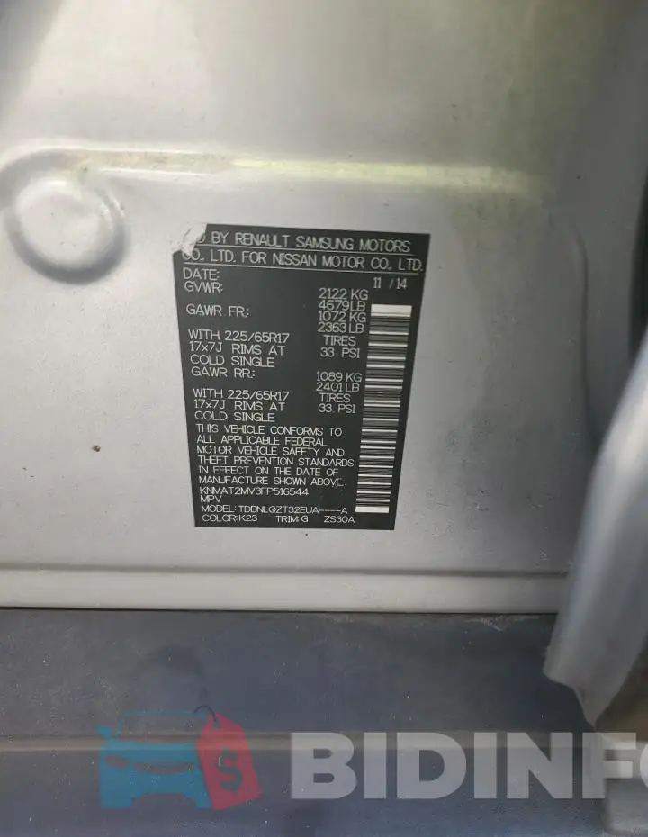 KNMAT2MV3FP516544 Photo# 14