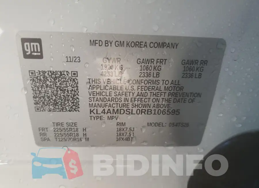 KL4AMDSL0RB106595 Photo# 14