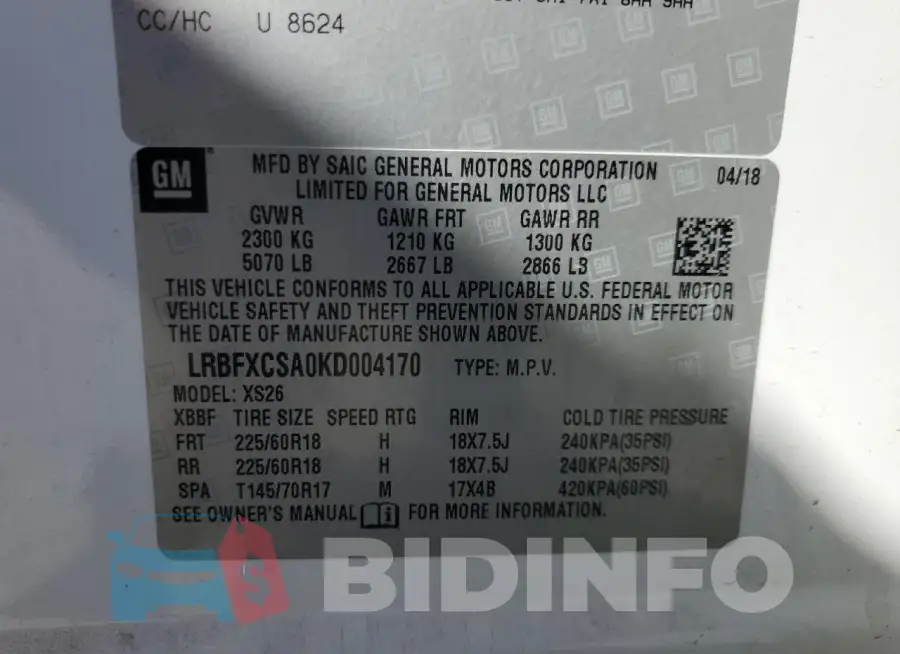 LRBFXCSA0KD004170 Photo# 13