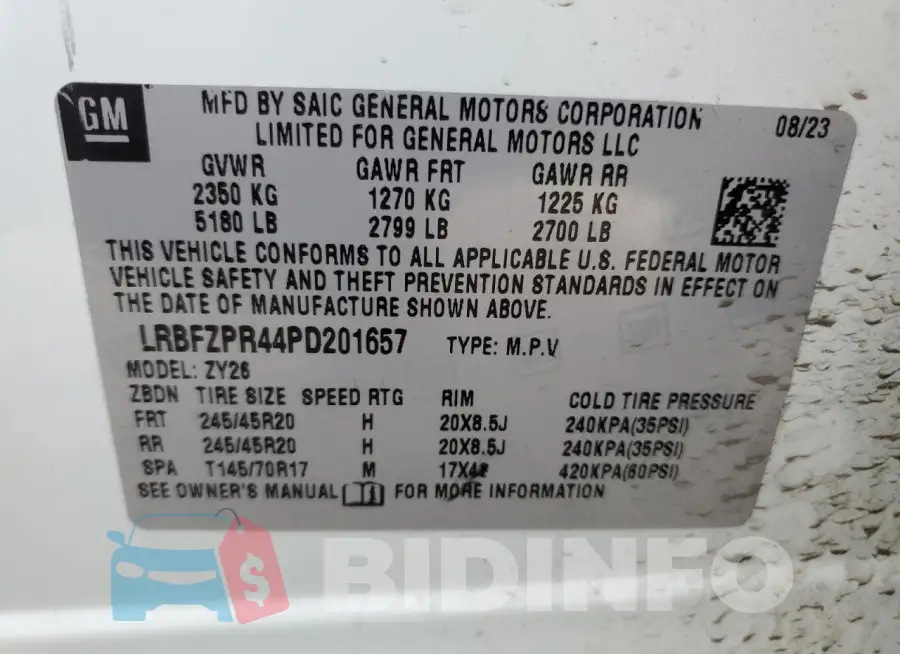 LRBFZPR44PD201657 Photo# 12