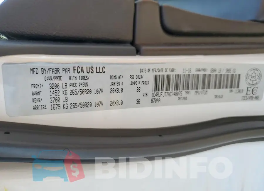1C4RJFJT7HC748075 Photo# 13