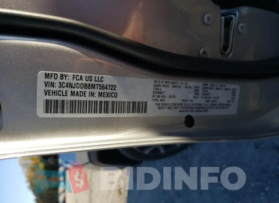 3C4NJDDB8MT564722 Photo# 13