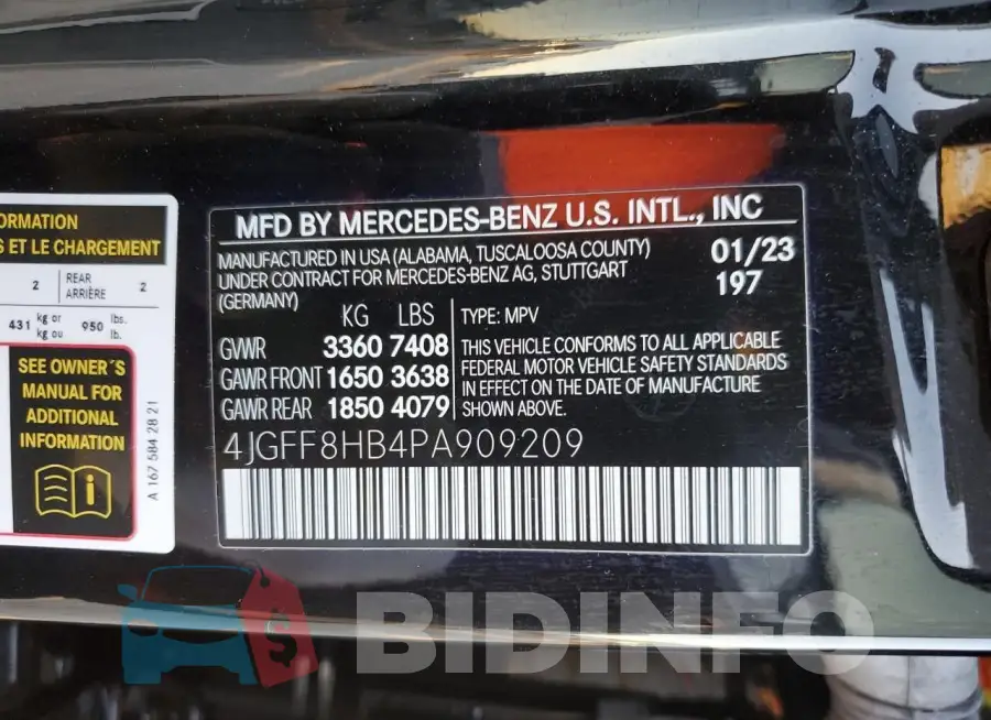 4JGFF8HB4PA909209 Photo# 13