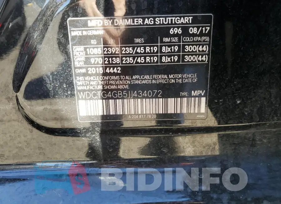 WDCTG4GB5JJ434072 Photo# 13
