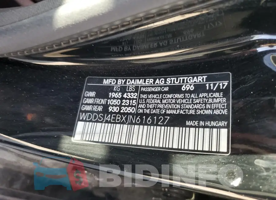 WDDSJ4EBXJN616127 Photo# 13