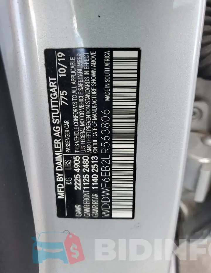 WDDWF6EB2LR563806 Photo# 12