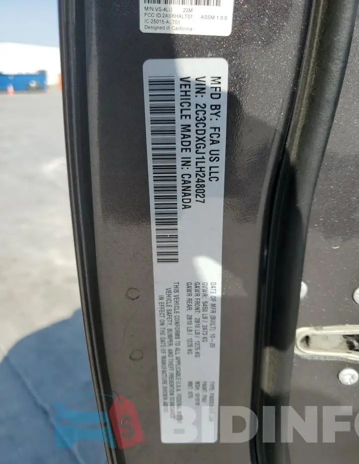 2C3CDXGJ1LH248027 Photo# 13