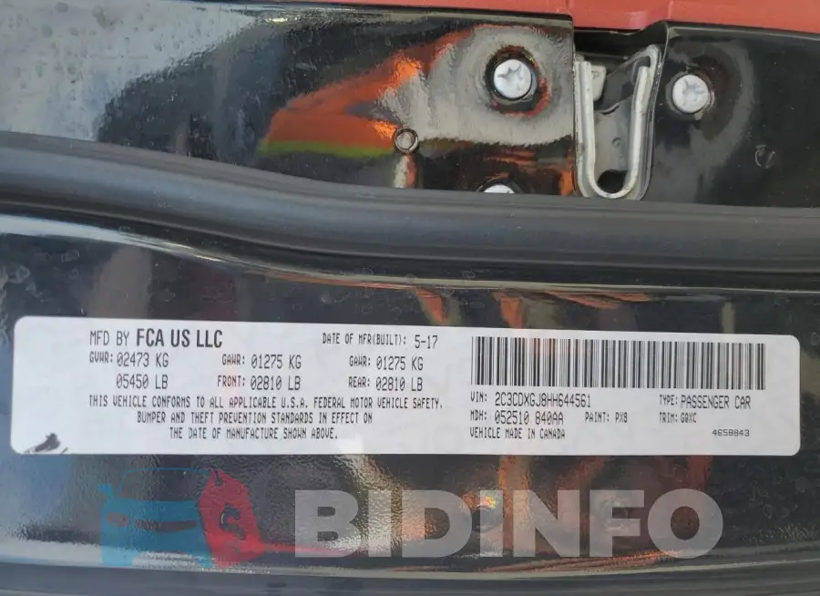 2C3CDXGJ8HH644561 Photo# 12