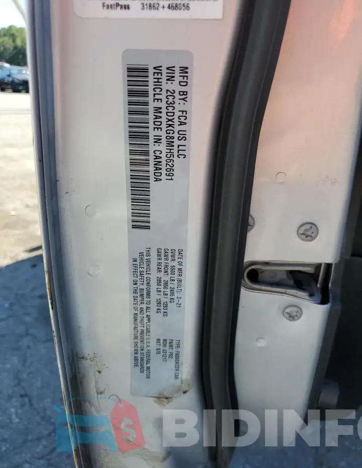 2C3CDXKG8MH562691 Photo# 12