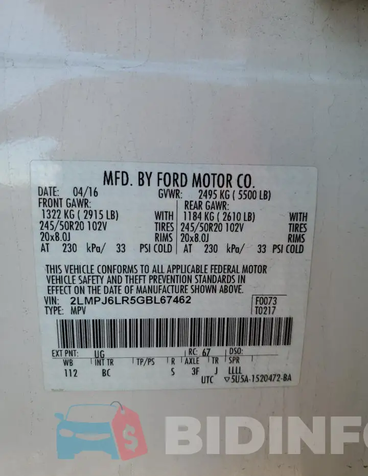 2LMPJ6LR5GBL67462 Photo# 13