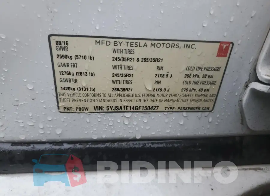 5YJSA1E14GF150427 Photo# 12