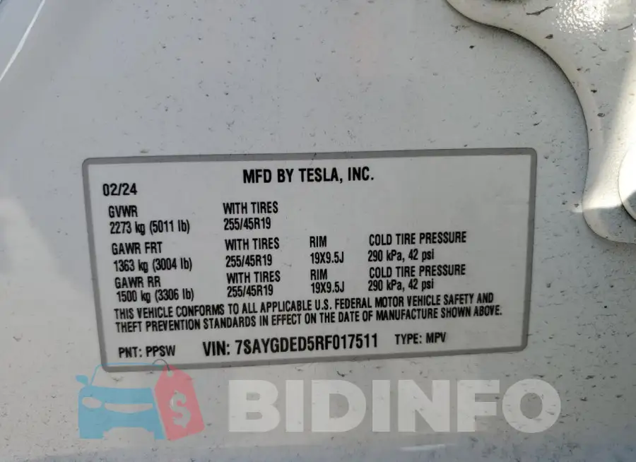 7SAYGDED5RF017511 Photo# 14