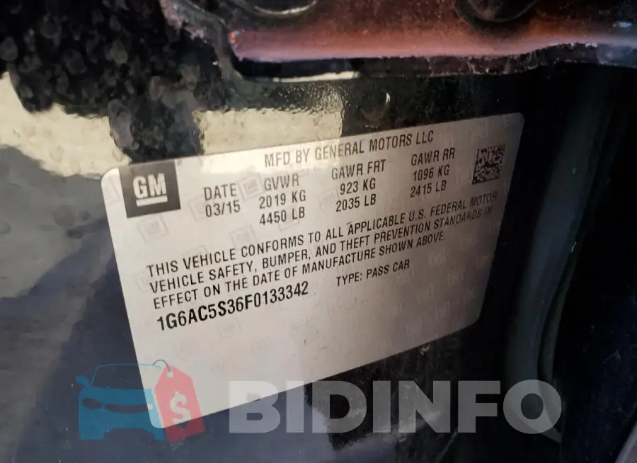 1G6AC5S36F0133342 Photo# 12