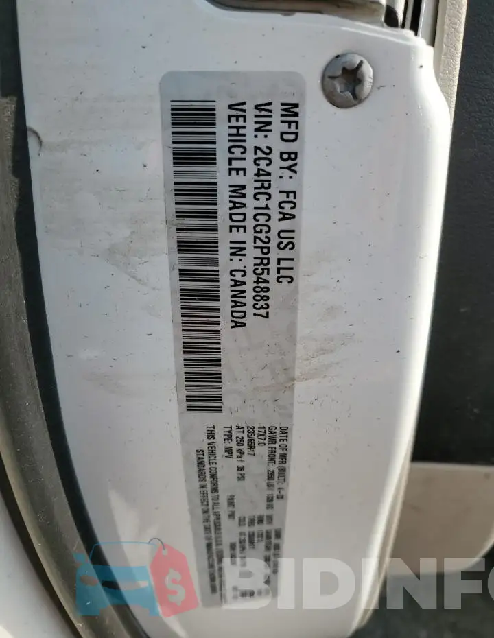 2C4RC1CG2PR548837 Photo# 13