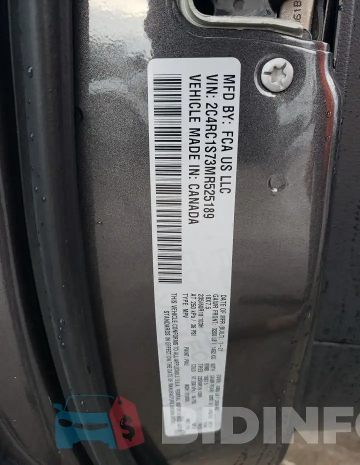2C4RC1S73MR525189 Photo# 14