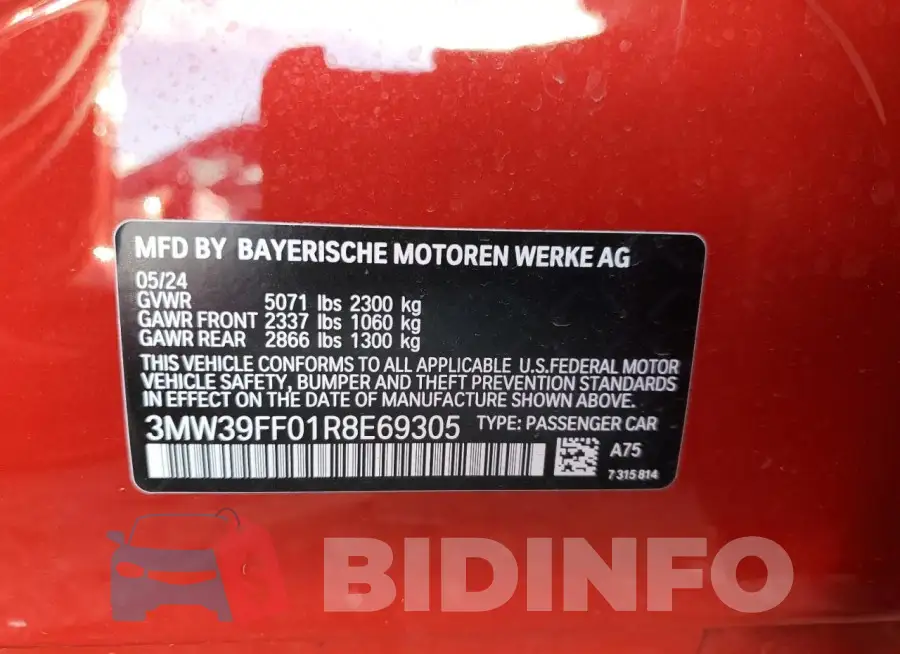 3MW39FF01R8E69305 Photo# 13