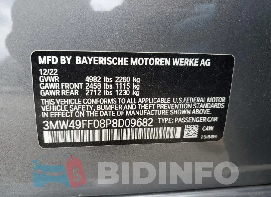 3MW49FF08P8D09682 Photo# 12