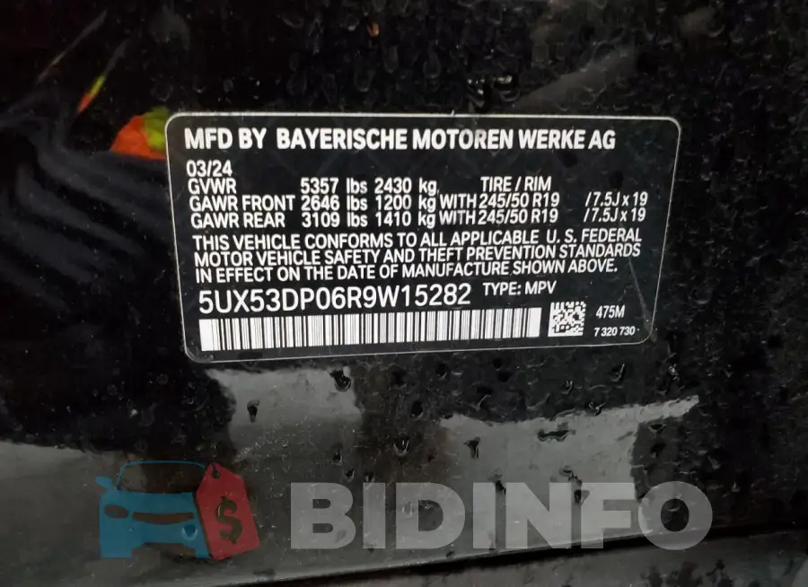 5UX53DP06R9W15282 Photo# 14